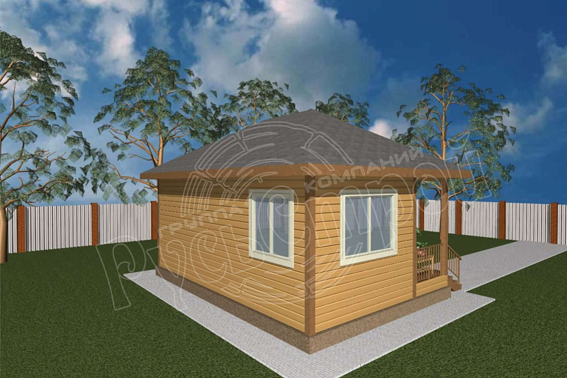 ПРОЕКТ Б-22 БАНЯ ИЗ ПРОФИЛИРОВАННОГО БРУСА