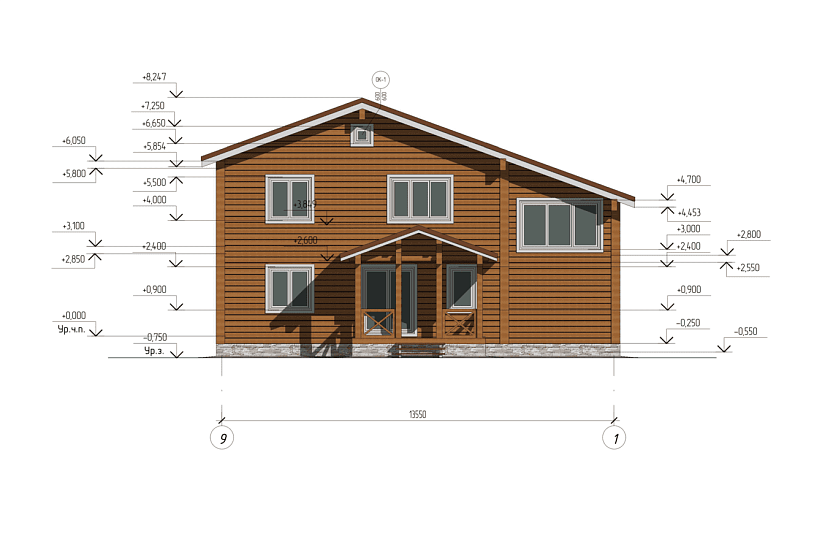 Дом  9х9-1,5эт-брус-АР