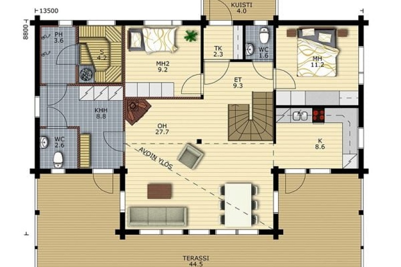 Дом из бруса Дема 142