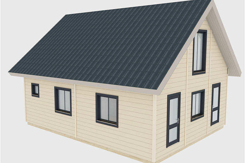 Дом-каркас150мм-с-мансардой-8800х6800-ЭП