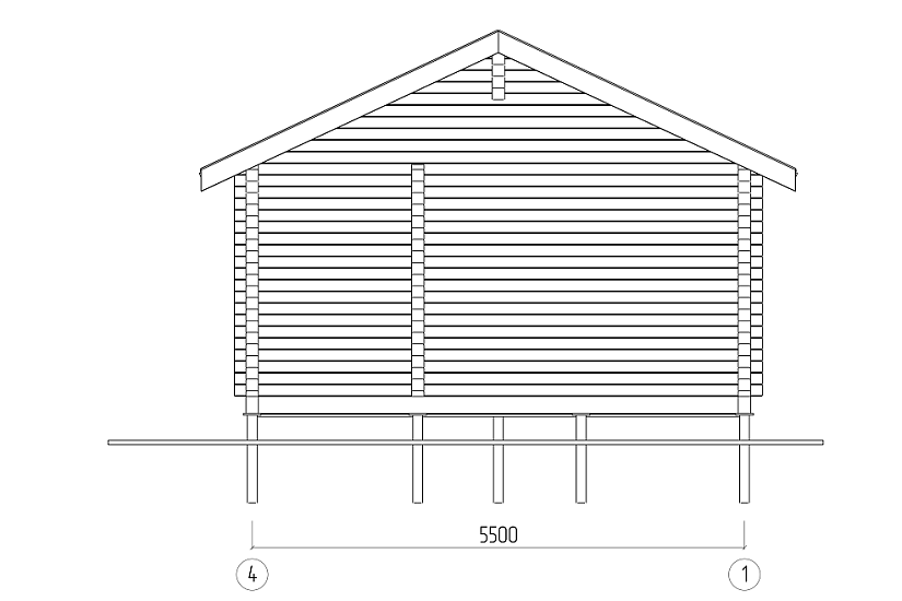 Баня-профилированный брус-1этаж-5500х9000-ЭП