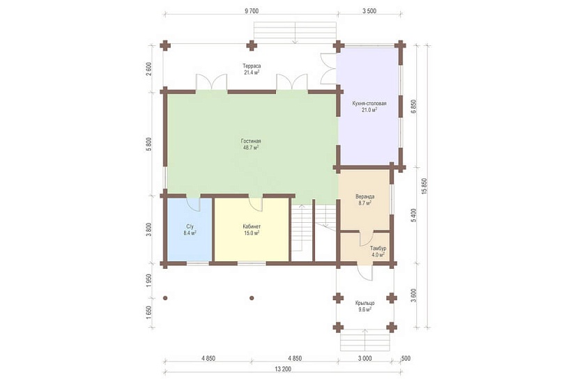  Дом из бревна ОБ-213