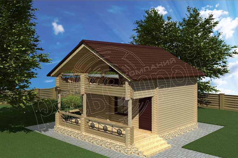 ПРОЕКТ Б-24 БАНЯ ИЗ ПРОФИЛИРОВАННОГО БРУСА