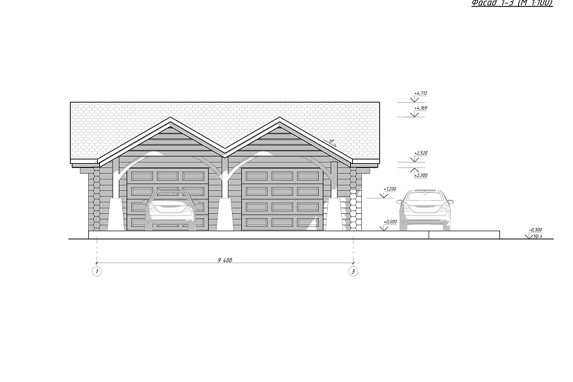 Гараж-бревно240мм-9400х11000-АР-КД Гараж-бревно240мм-9400х11000-АР-КД