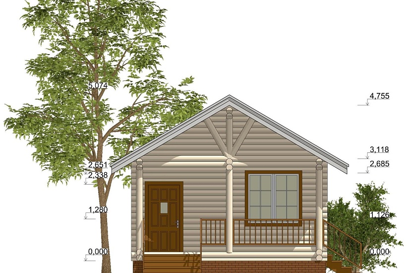 Дом-бревно200мм-10250х5500-1эт-АР