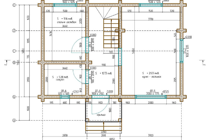 Баня-брус-2этажа-8850х7350-АР