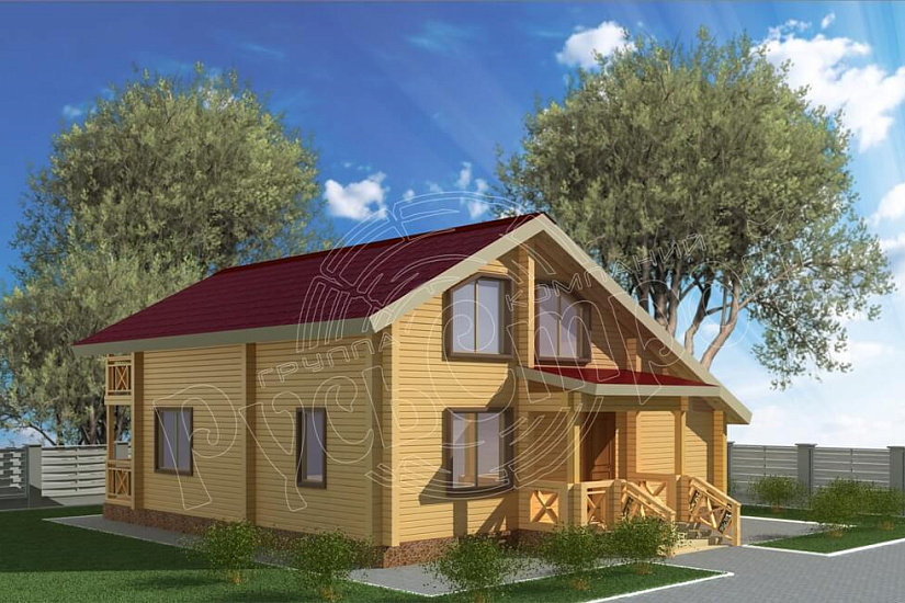 ПРОЕКТ Д-29 ДОМ ИЗ ПРОФИЛИРОВАННОГО БРУСА