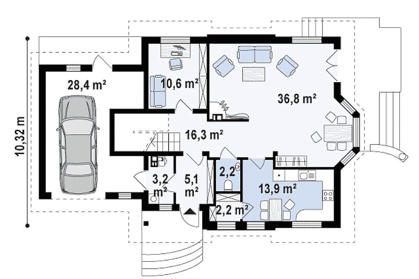 ДОМ ИЗ ГАЗОБЕТОНА ГД-196б