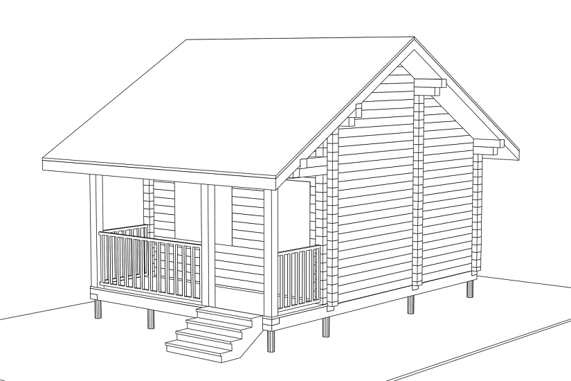 Баня 4,3х6,3 1,5 эт- брус-АР