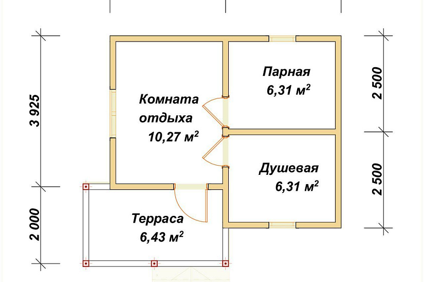 Баня 5х6 из бруса Баня 5х6 из бруса