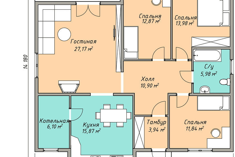 Каркасный дом КД-152