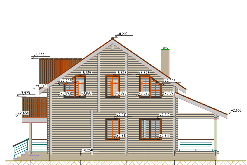 Дом-брус190мм-9850х13500мм-АР
