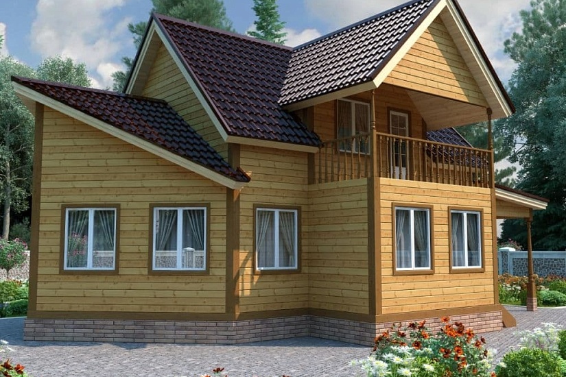 ДОМ ИЗ БРУСА ДБр-133