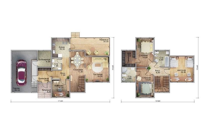 Каркасный дом КД-196