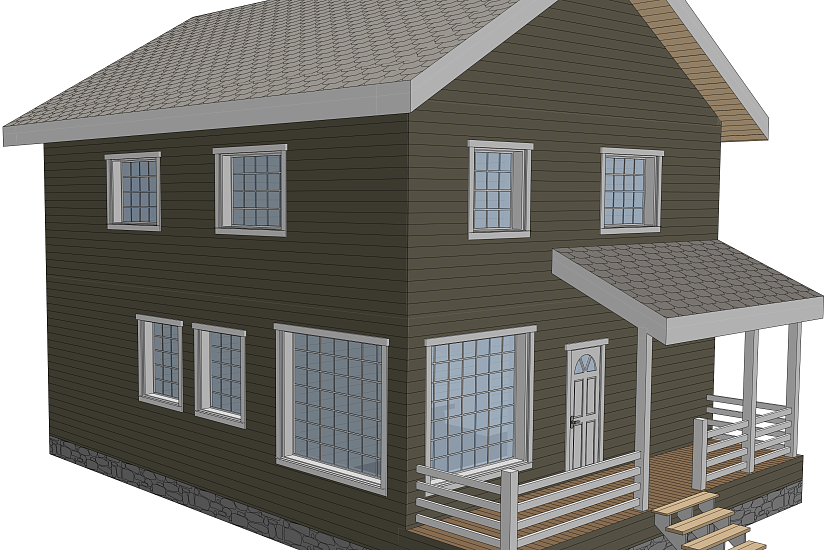 Жилой дом-каркас-8000х13520-2эт-АР-КР Жилой дом-каркас-8000х13520-2эт-АР-КР