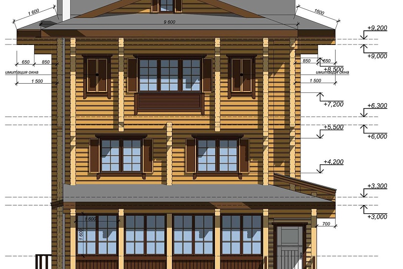 Дом-брус200х180-9000х16200-3эт-АР