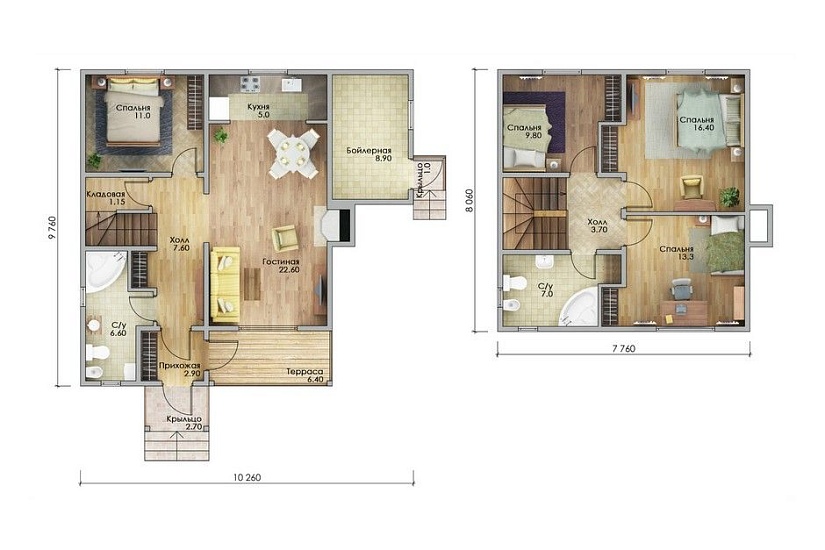 Каркасный дом КД-114