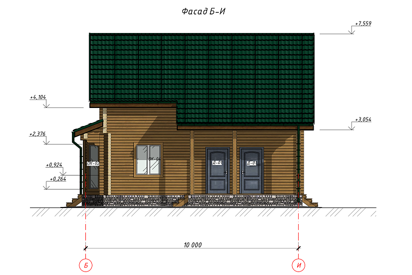 Дом-брус190х140мм-9000х10000мм-АР