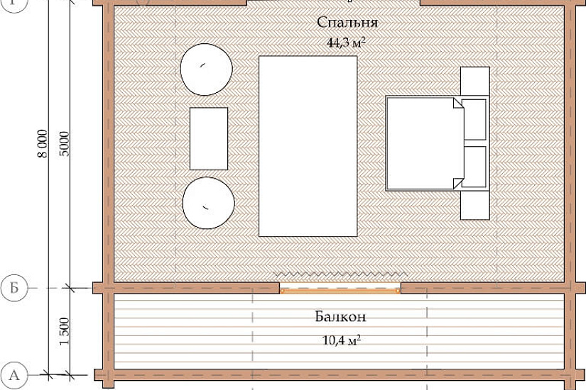 ПРОЕКТ Д-19 ДОМ ИЗ ОЦИЛИНДРОВАННОГО БРЕВНА