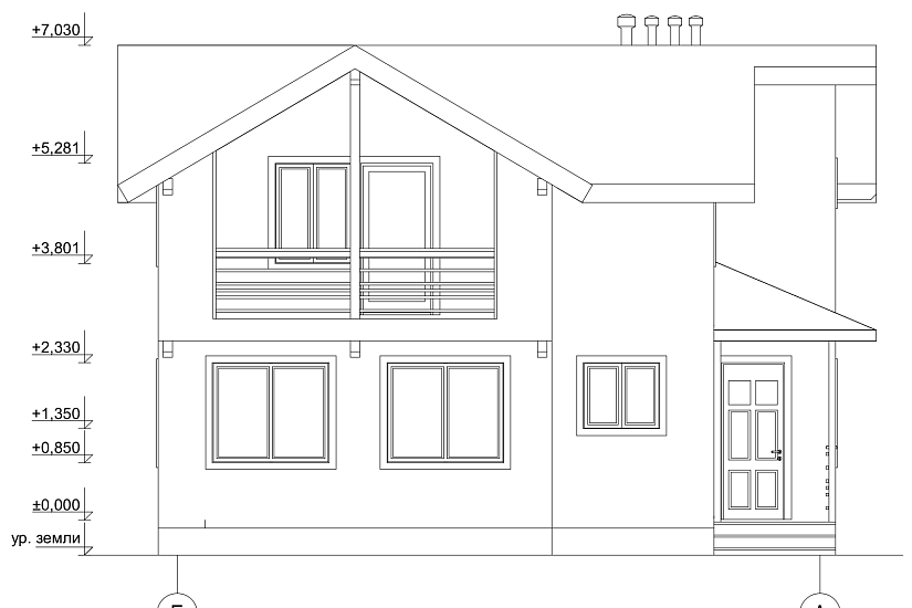 Дом-каркас150мм-9600х8600мм-2эт-АР