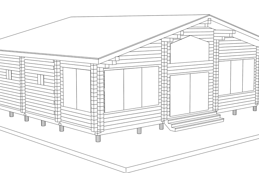 Дом 10х12-1,5эт-брус-КД Дом 10х12-1,5эт-брус-КД