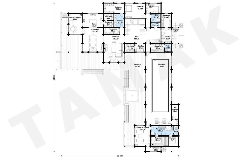 Дом из клееного бруса БД-147-1-1063