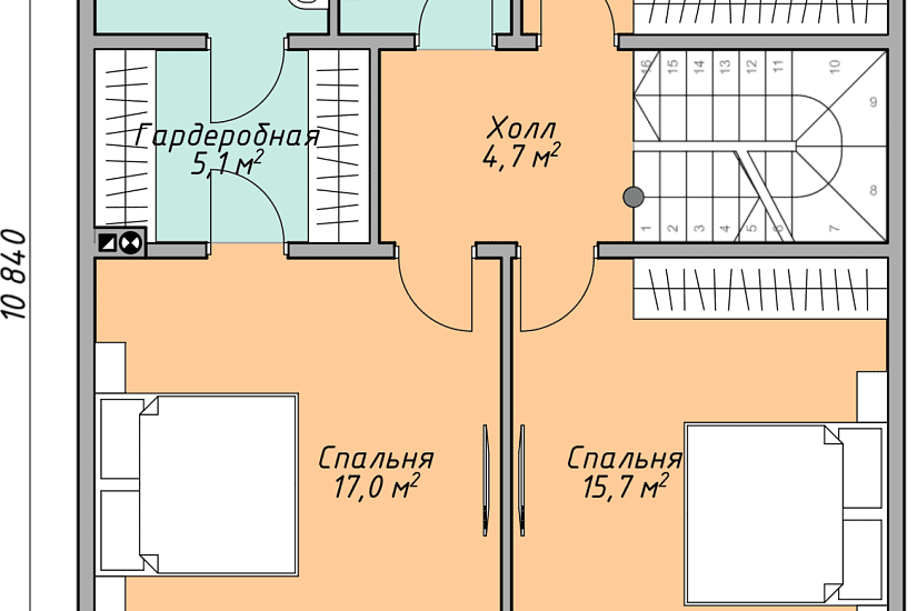 Каркасный дом КД-195-4
