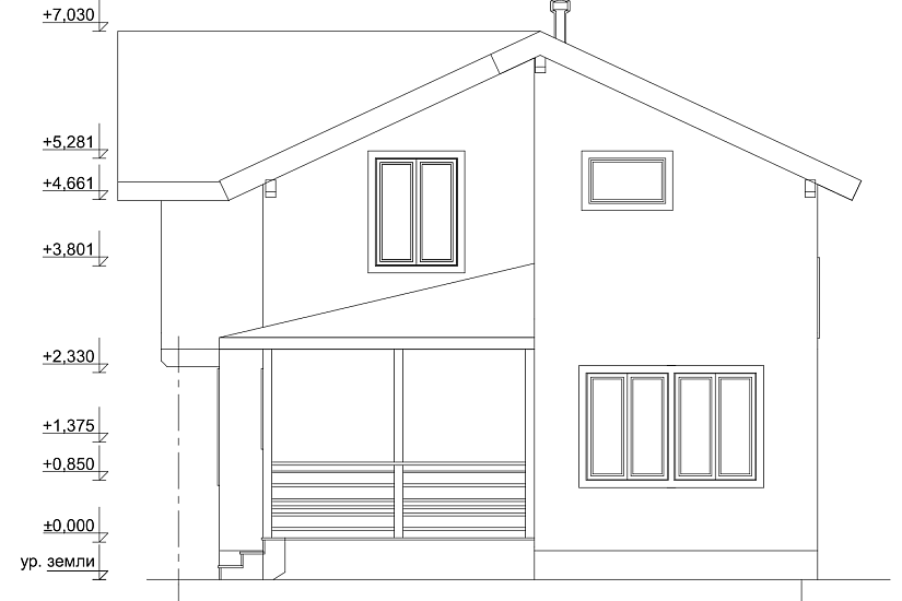 Дом-каркас150мм-9600х8600мм-2эт-АР
