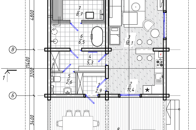 Баня-брус200х200мм-8000х14000мм-1эт-АР Баня-брус200х200мм-8000х14000мм-1эт-АР