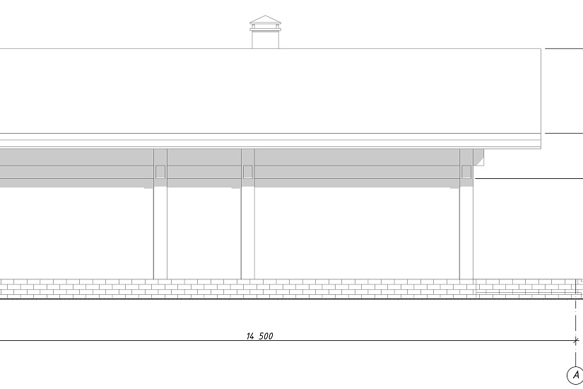 Дом-каркас(фахверк)-брус 150х150мм+12000х14500мм-1эт-АР Дом-каркас(фахверк)-брус 150х150мм+12000х14500мм-1эт-АР