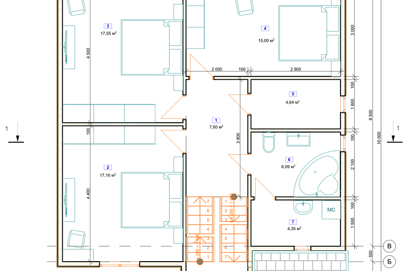 Дом-каркас-10500х9000мм-1,5эт-АР