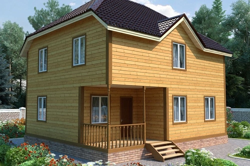 ДОМ ИЗ БРУСА ДБр-142а