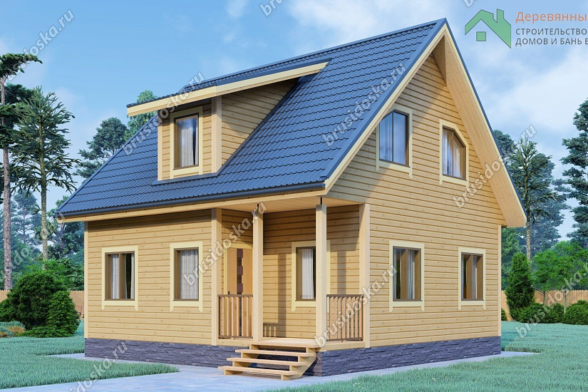 Дом из профилированного бруса 8х8