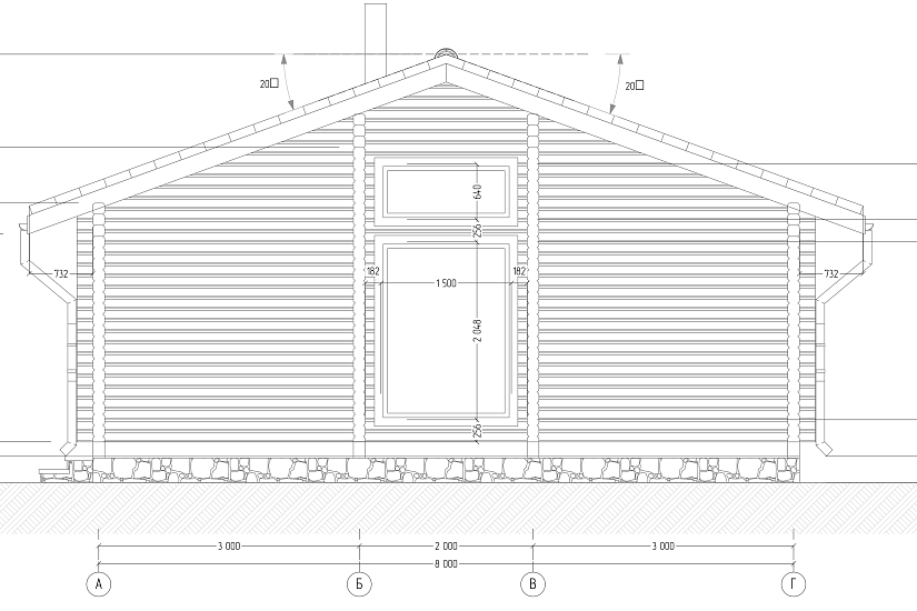 Жилой дом-брус136х136 мм-11000х8000мм-1эт-АР-КР Жилой дом-брус136х136 мм-11000х8000мм-1эт-АР-КР
