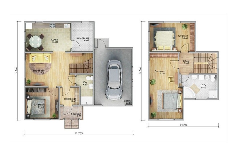 Каркасный дом КД-130