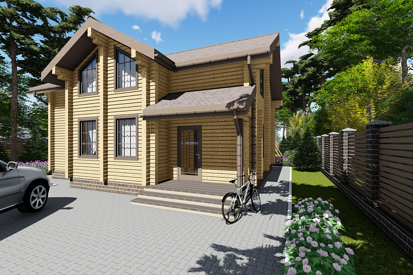 Проект дома из бруса №875 Проект дома из бруса №875