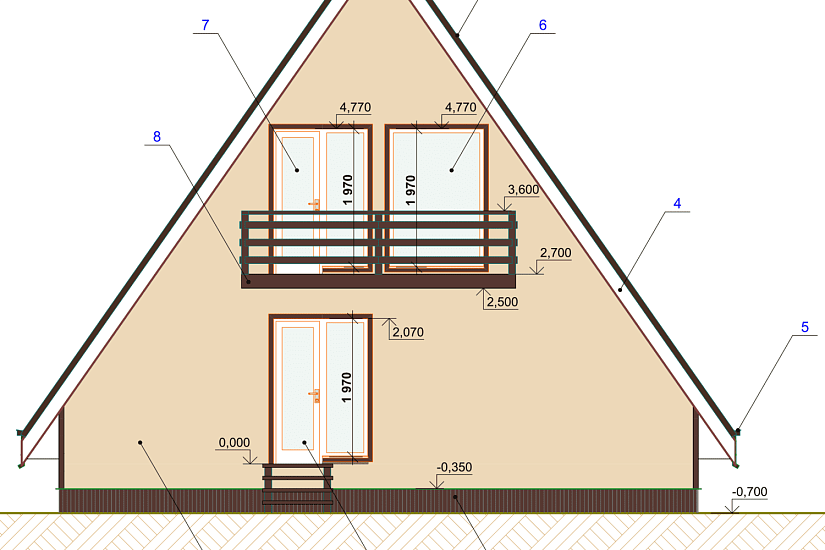 Дом-каркас-9000х6000мм-2 эт.-АР Дом-каркас-9000х6000мм-2 эт.-АР