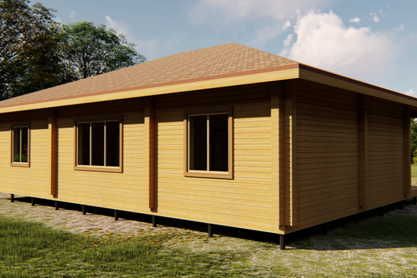 Дом-брус200х150мм-14000х11000мм-1эт-АР-КР Дом-брус200х150мм-14000х11000мм-1эт-АР-КР