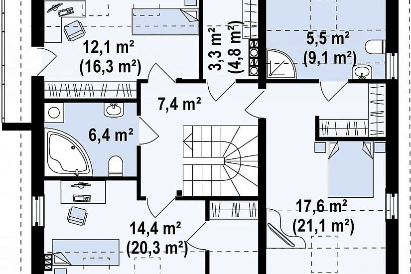 ДОМ ИЗ ГАЗОБЕТОНА ГД-154