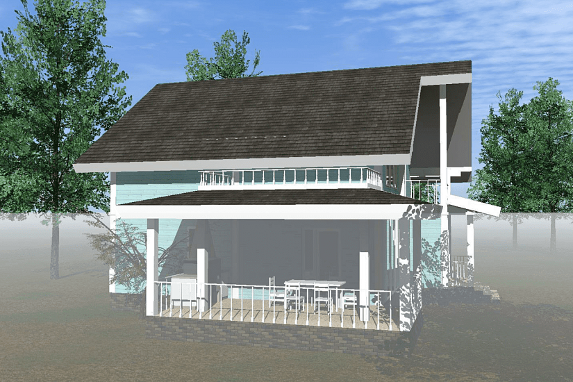 Дом-каркас150мм-11500х10700мм-1,5эт-КР