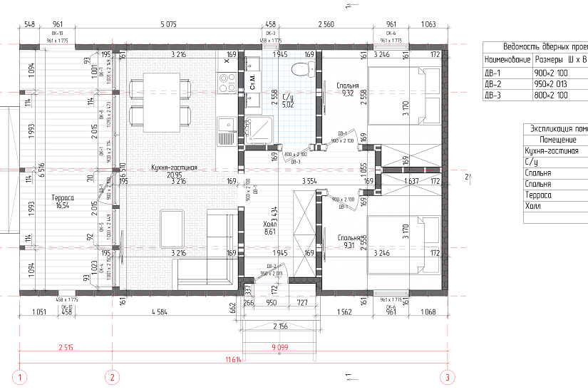 Дом-каркас-1этаж-6832х11614-АР-КР Дом-каркас-1этаж-6832х11614-АР-КР