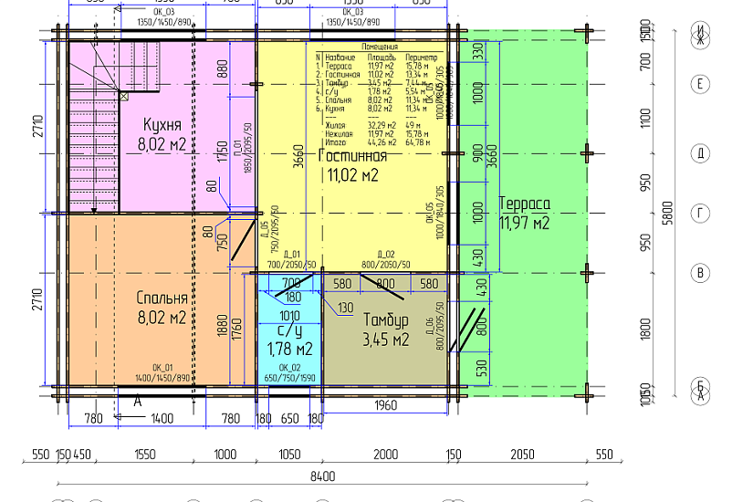Дом-брус-2этажа-5800х8400-КД Дом-брус-2этажа-5800х8400-КД