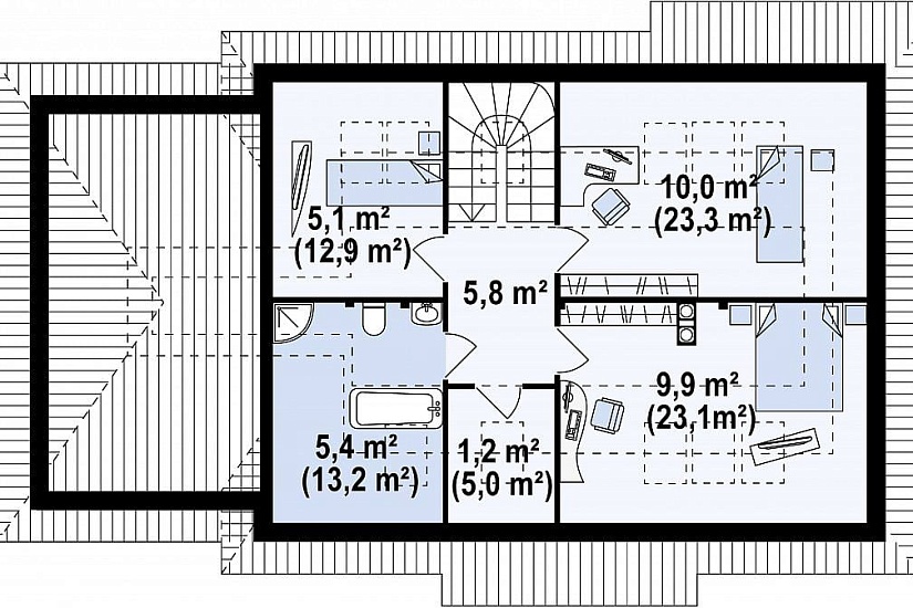 ДОМ ИЗ ГАЗОБЕТОНА ГД-152