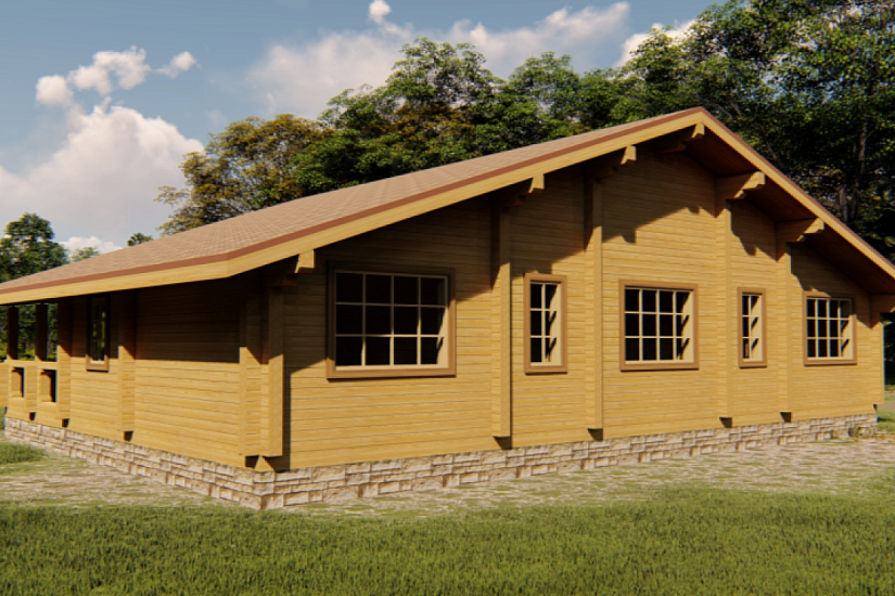 Дом-проф.брус200х150мм-11000х15000мм-1эт.-АР-КР Дом-проф.брус200х150мм-11000х15000мм-1эт.-АР-КР