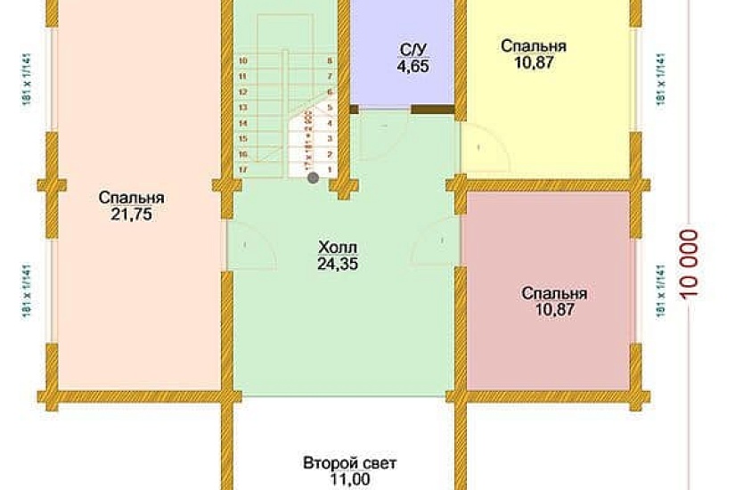 Дом из клееного бруса КБ-184