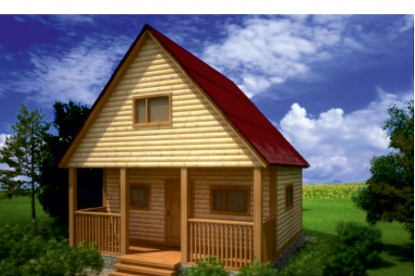 Дом из бруса к1п11