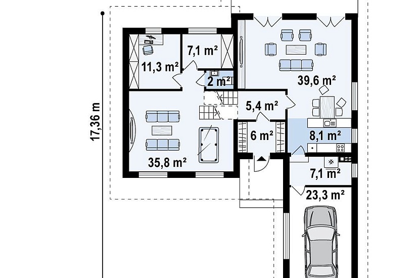ДОМ ИЗ ГАЗОБЕТОНА ГД-201