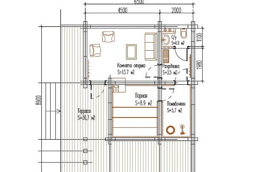 Баня Абрикосовая 64/33