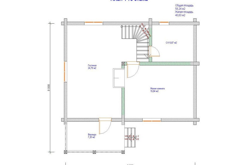 Дом КБ - 82,1 кв.м.