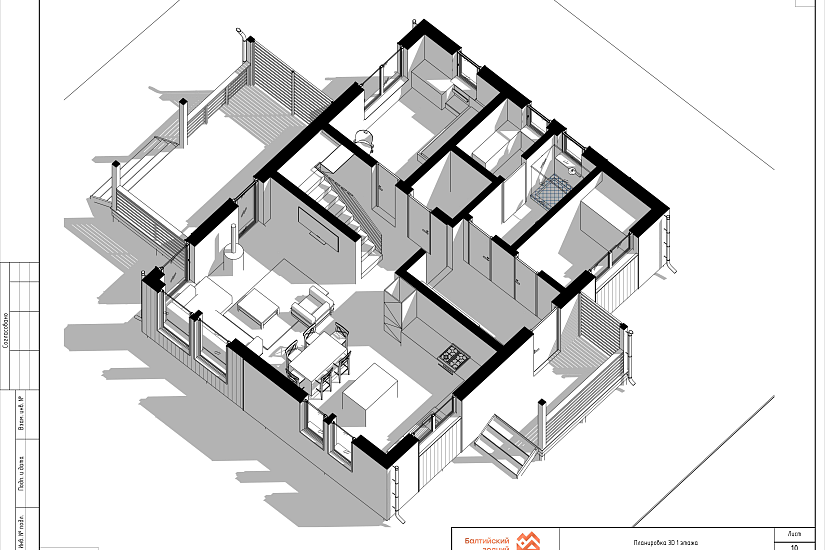 Дом-каркас200мм-10500х13000мм-2эт-АР